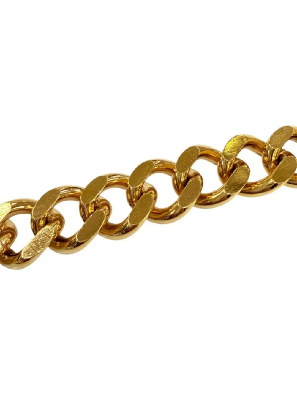Chanel Vintage Metal Logo Plate CC Coin Chain Belt Gold